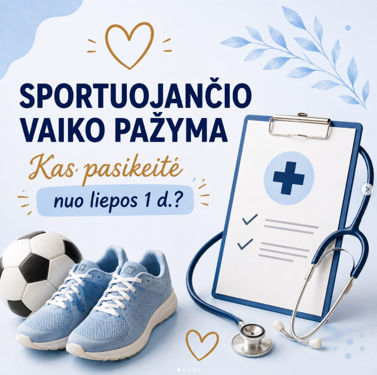 SPORTUOJANČIO VAIKO PAŽYMA