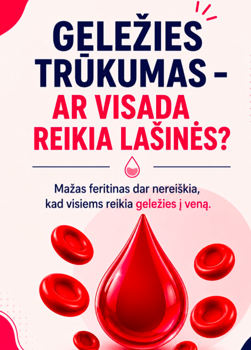 Geležies infuzija – kada jos reikia ir ar ji saugi?