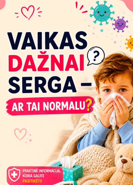 VAIKAS DAŽNAI SERGA – AR TAI NORMALU?